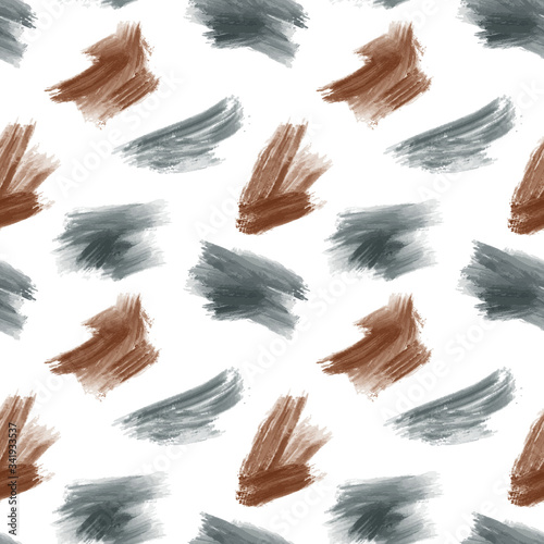 Abstract seamless pattern with brush strokes