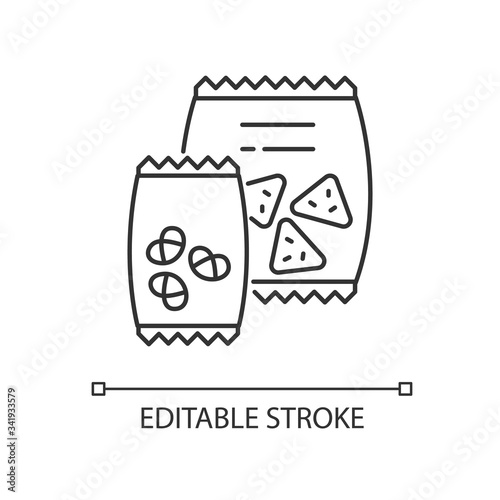 Snacks pixel perfect linear icon