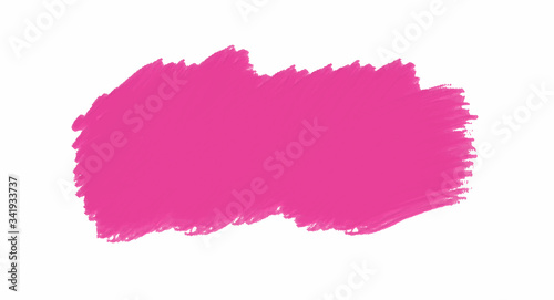 pink brush stroke isolated on white background. pink abstract stroke. Colorful watercolor brush stroke, pink banner, vector.