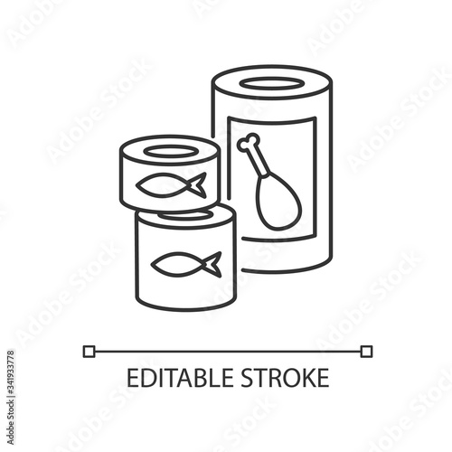 Canned goods and soups pixel perfect linear icon