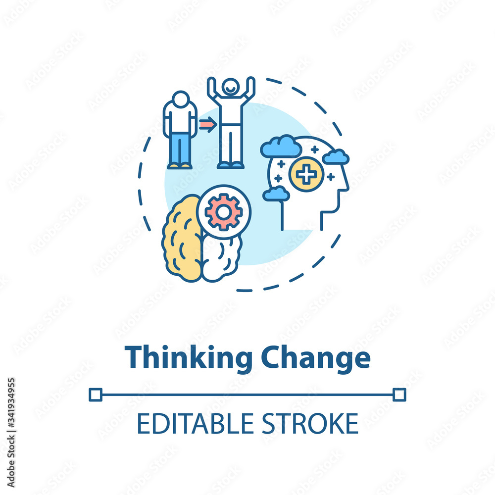 Thinking change concept icon Thinking change concept icon