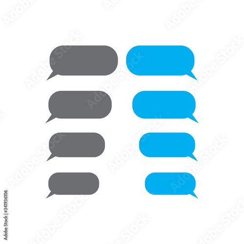 Message chat bubbles icon design. vector illustration