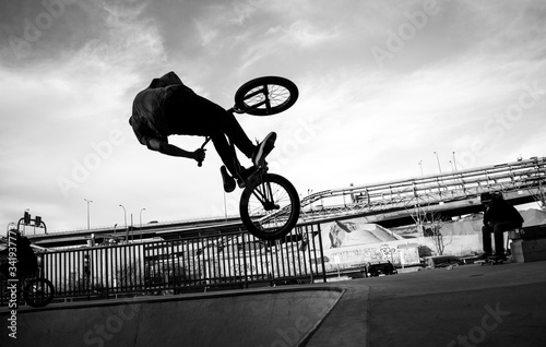 cyclist stunt