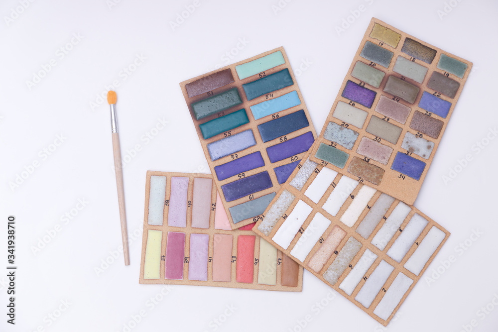 Obraz premium enamel samples for ceramic work