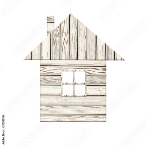 Abstract wooden house
