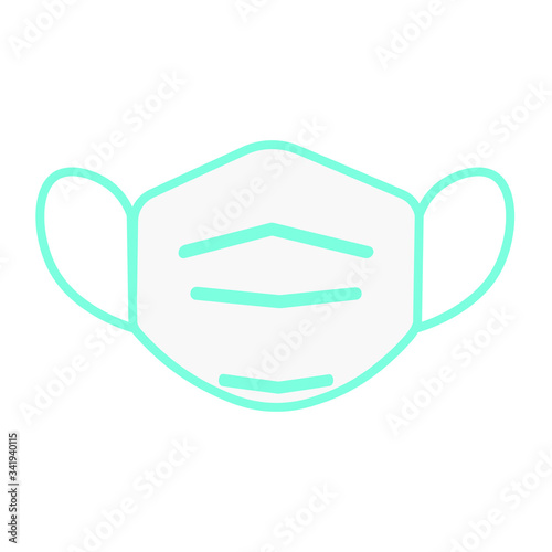 Mouth guard, Mask, Medicine Vector Icon Illustration