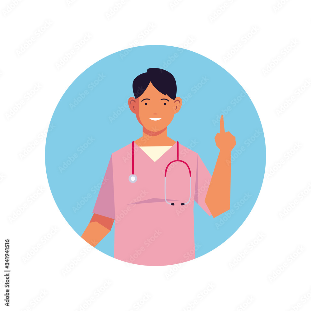 man doctor, medical staff on white background man doctor, medical staff on white background