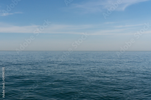 calm blue Black Sea in Sochi in the afternoon