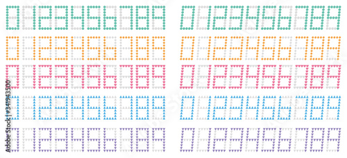 電卓数字　イラスト2　カラフル