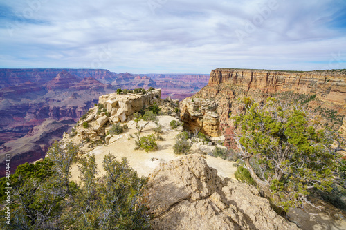 moran point at the south rim of grand canyon in arizona, usa