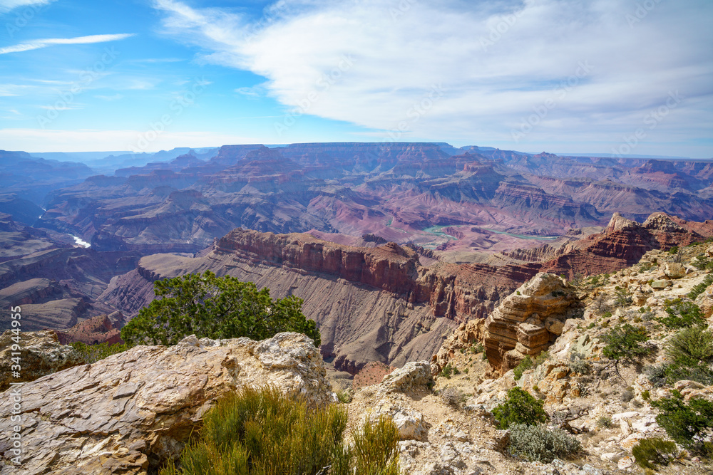 lipan point at the south rim of grand canyon in arizona, usa