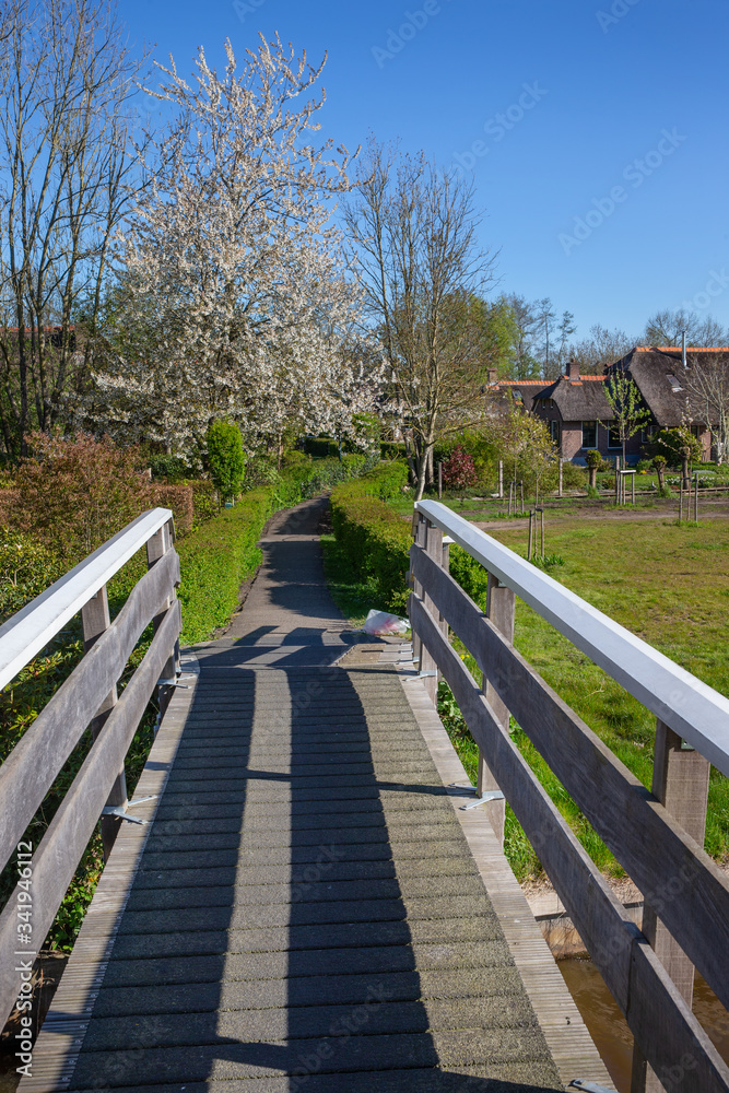 Giethoorn Overijssel Netherlands. During Corona lock-down. Empty streets, paths, bridges and canals. Giethoorn Overijssel Netherlands. During Corona lock-down. Empty streets, paths, bridges and canals.