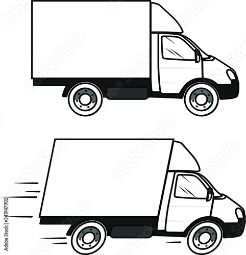 lorry rides right on transparent background vector image