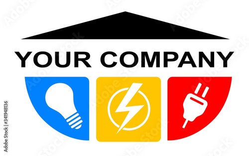 electrician service graphic in vector quality