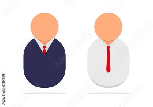 Flat Businessman Animation Vector, Standing Male Icon Images