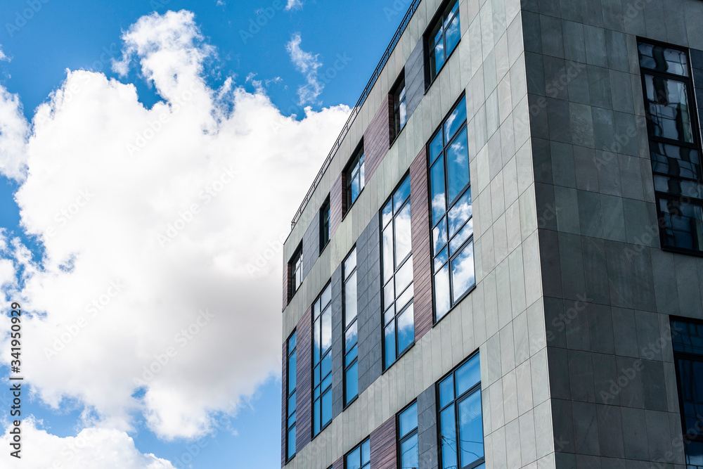 Closeup of modern office building