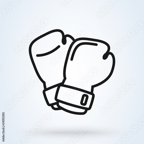 Gloves for boxing icon. Outline sport equipment, illustration vector