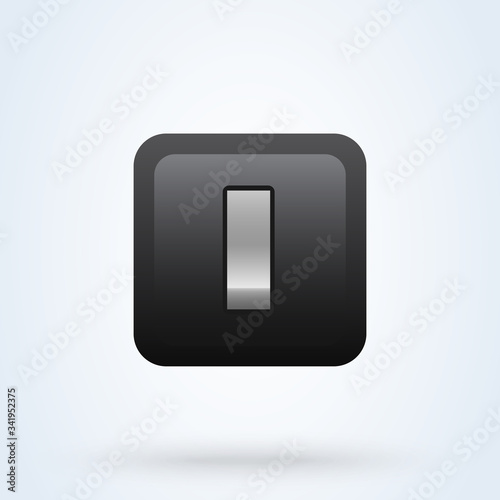 Electric switch realistic, modern minimal flat design style. Vector illustration