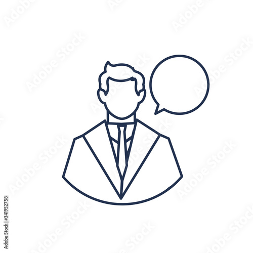 Wallpaper Mural man doctor, medical staff, line style icon Torontodigital.ca