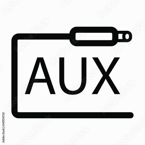 Aux line icon. Vector icon.