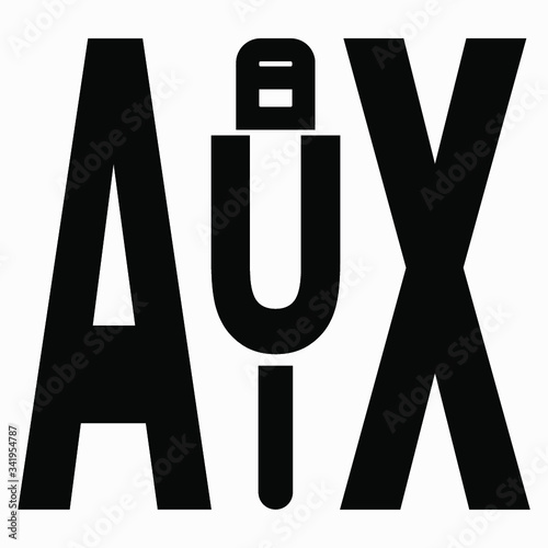 Designer AUX icon. Vector icon