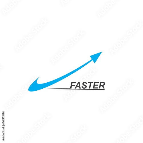 faster speed logo icon vector