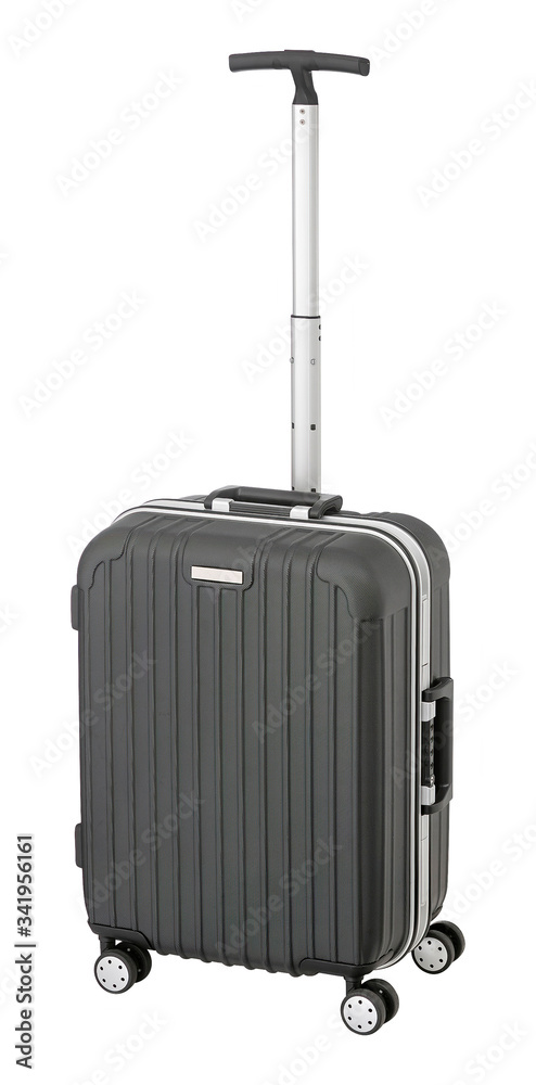 Trolley / suitcase with hard shell black with clipping path Trolley / suitcase with hard shell black with clipping path