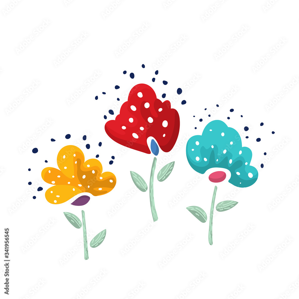 Vector floral stickers Vector floral stickers