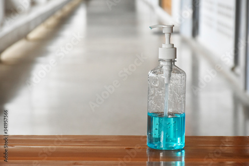 Hand sanitizer gel for hand hygiene Covid-19 or Coronavirus protection.