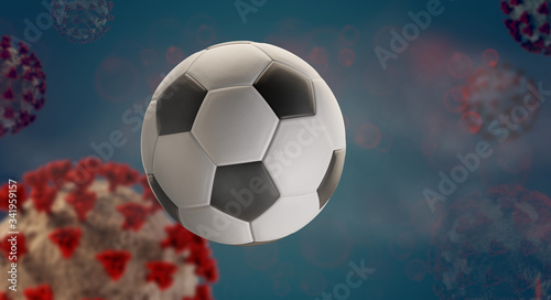 soccer ball Coronavirus bac...