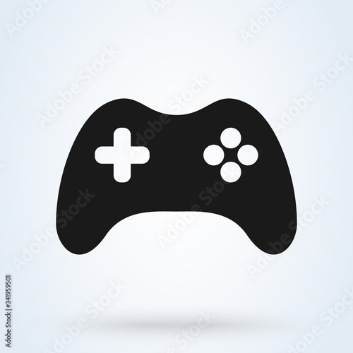 Game controller icon. Video game console. illustration