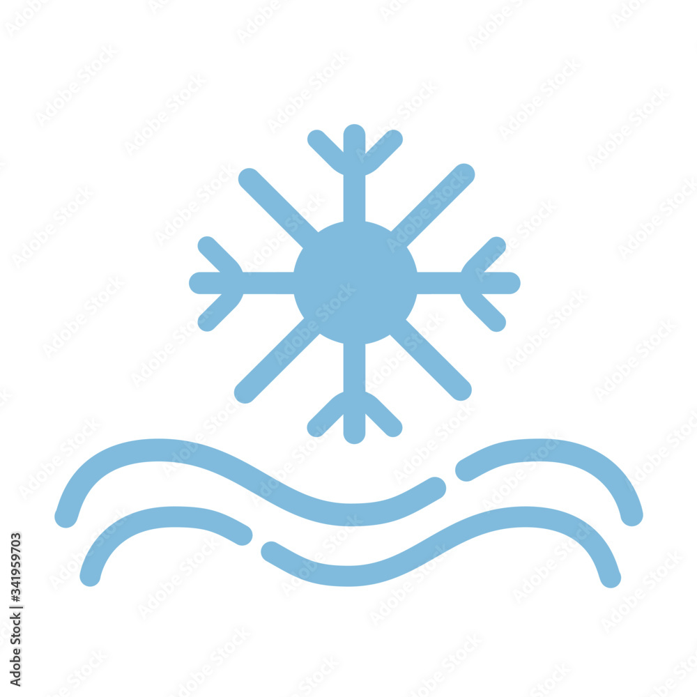 Air-conditioning vector symbol, cold, winter wind Air-conditioning vector symbol, cold, winter wind