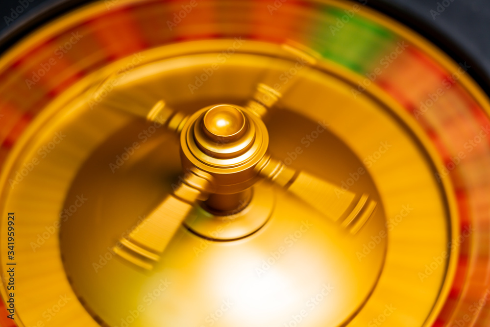 Spinning Roulette close up at the Casino - Selective Focus Spinning Roulette close up at the Casino - Selective Focus