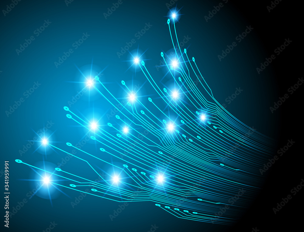 Blue cyber circuit future technology concept background
Blue cyber circuit future technology concept background