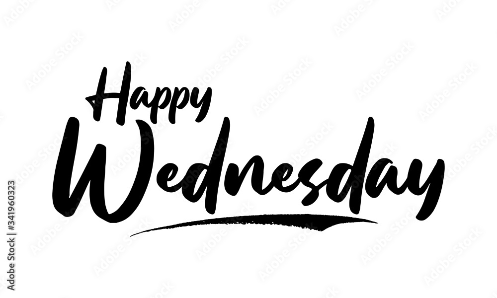 Happy Wednesday Phrase Saying Quote Text or Lettering. Vector Script ...