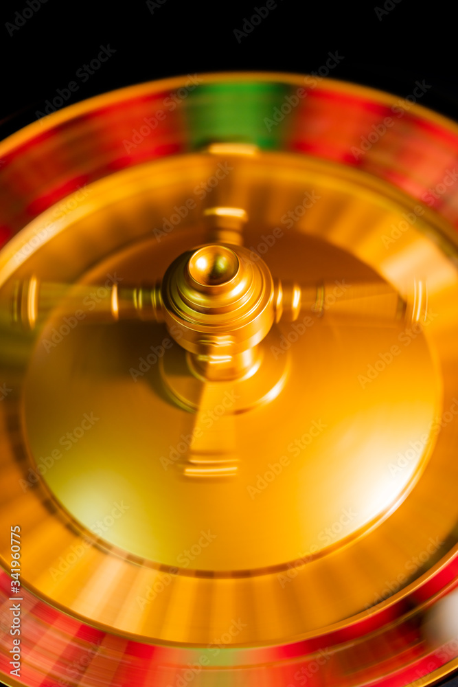 Spinning roulette close up at the Casino - Selective Focus Spinning roulette close up at the Casino - Selective Focus