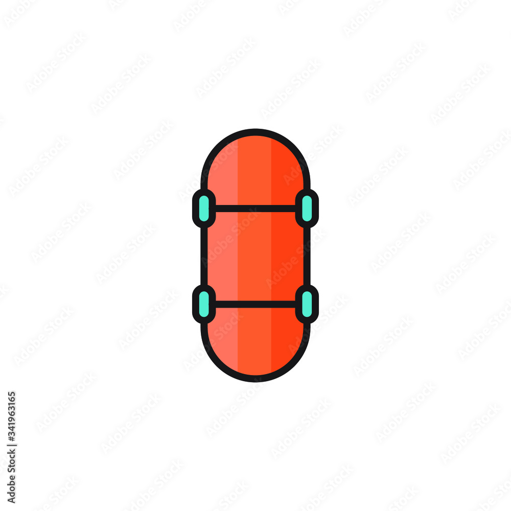 skateboard icon vector illustration filled outline skateboard icon vector illustration filled outline