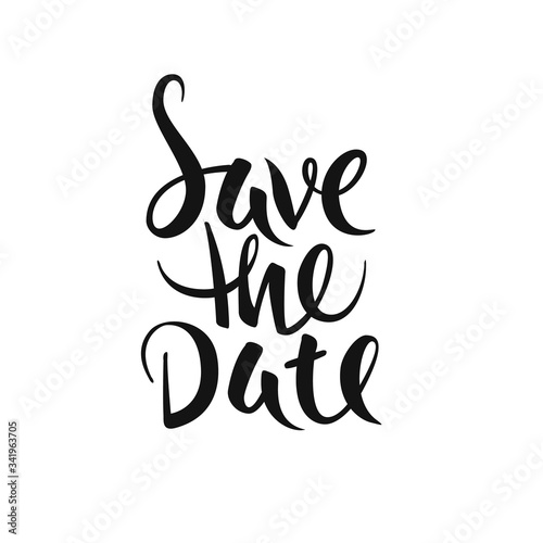 Save the date. lettering