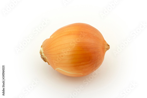 Fresh onion bulb isolated on white.