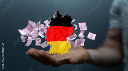 Corona- Hilfe  Geld Deutschland.