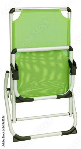 Fold up chair green for beach, garden or camping