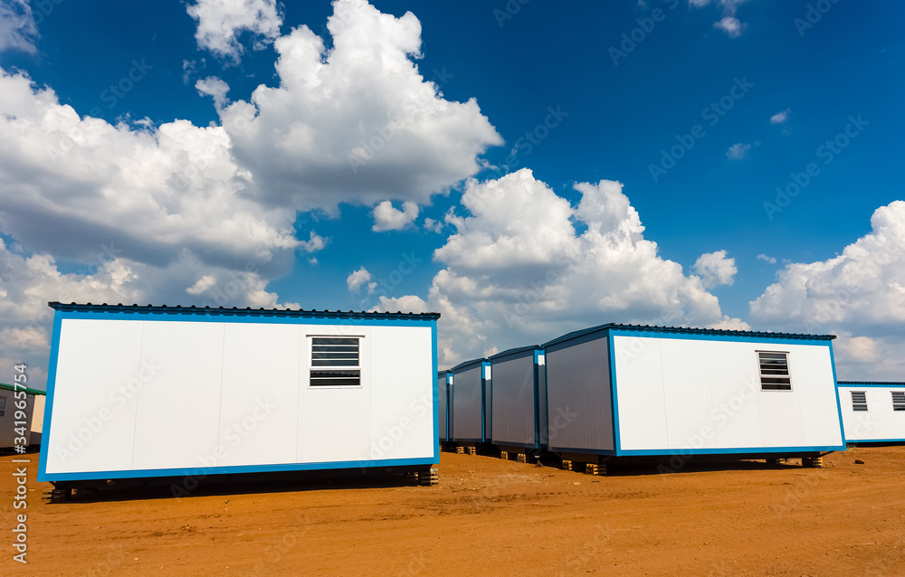 Relocatable portable buildings used as prefabricated offices on building sites and other amenities Relocatable portable buildings used as prefabricated offices on building sites and other amenities