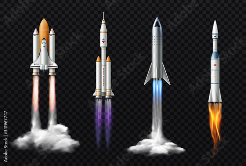 Realistic Rockets Transparent Set