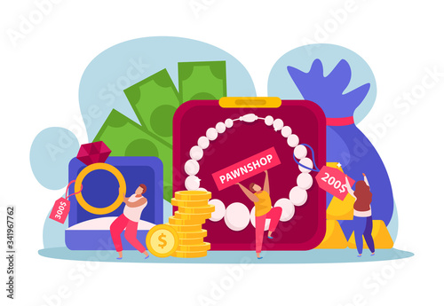Pawnshop Happiness Flat Composition