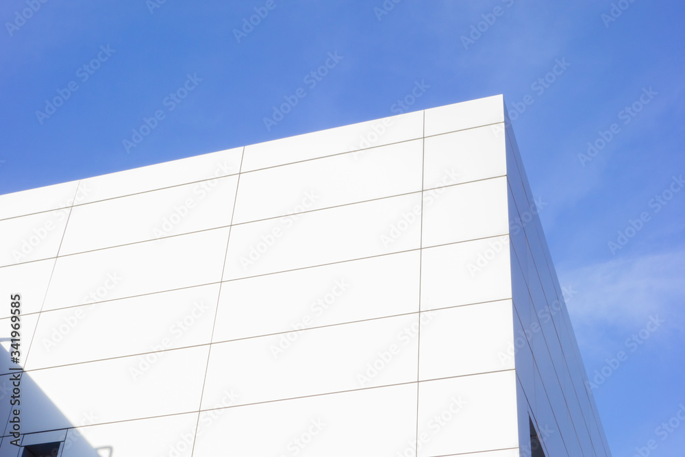 corner of a white building