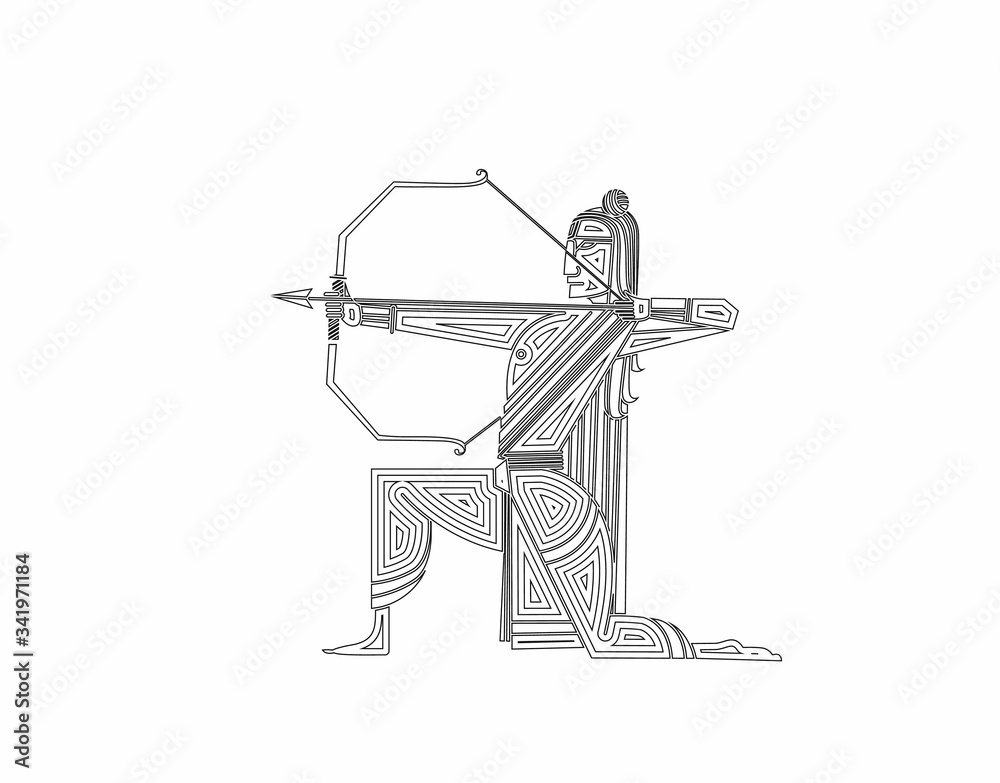 Lord Rama with arrow killing Ravana in Navratri festival of India poster with hindi text Dussehra Lord Rama with arrow killing Ravana in Navratri festival of India poster with hindi text Dussehra