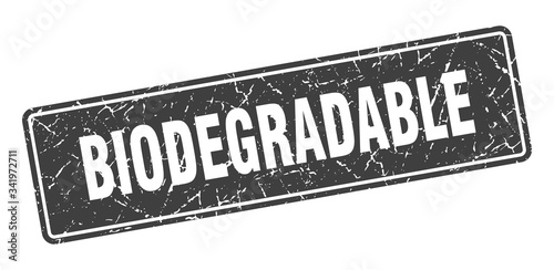 biodegradable stamp. biodegradable vintage black label. Sign