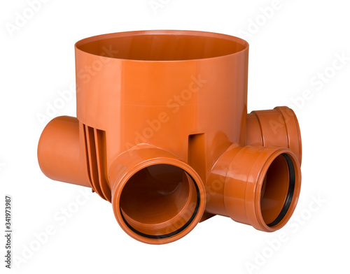 red plastic pipes
