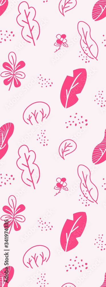 seamless pattern pink leaf seamless pattern pink leaf