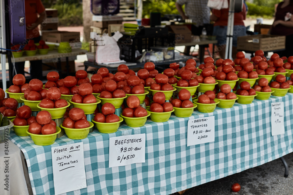 fresh vegetables at market
